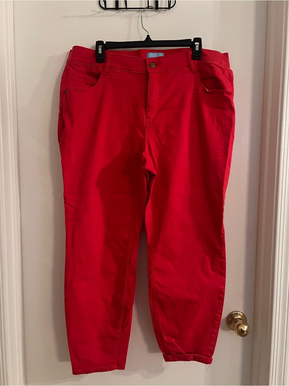 Draper James RSVP Women’s Red Cropped Skinny Jeans Size 20W Stretch Plus Size